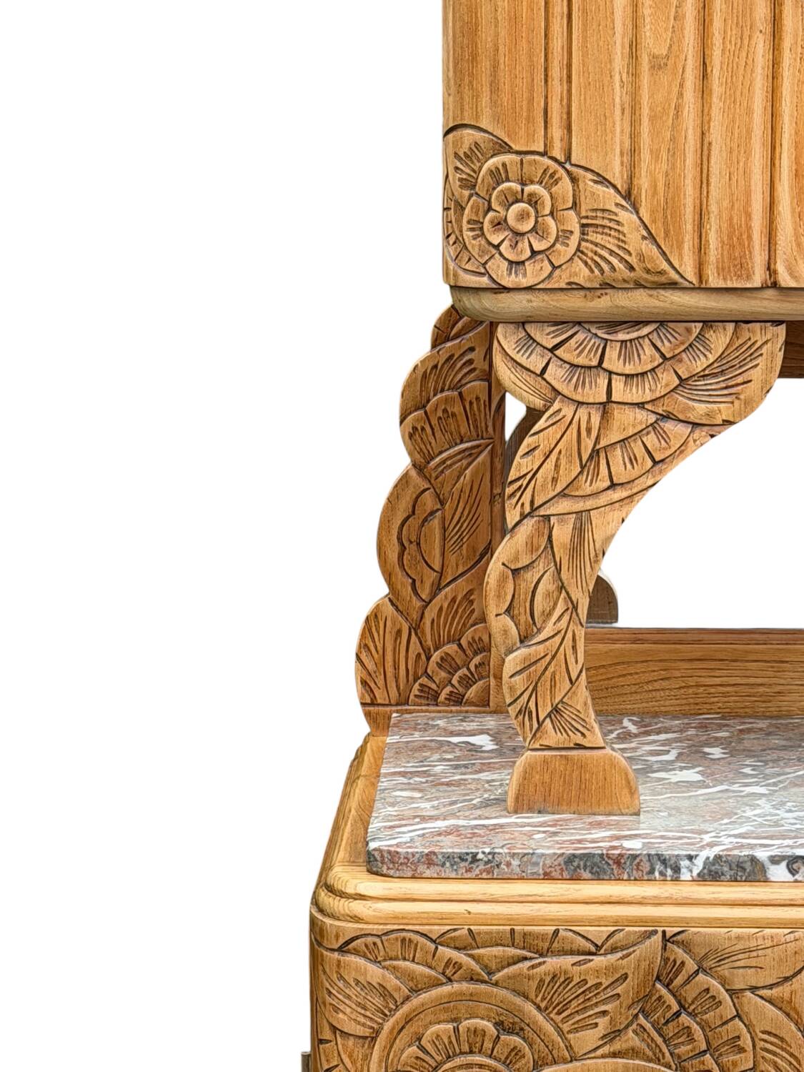 Art Deco Parisian buffet in solid raw oak from the 1930s.