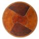Stools and wall lights in cherry wood and leather. 1970s.