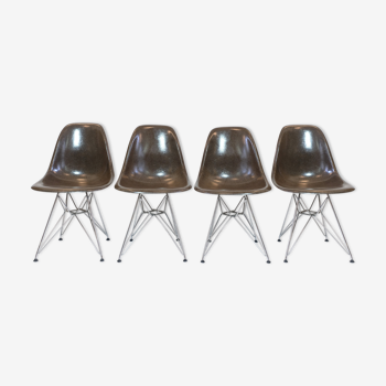 Lot de 4 chaises DSR de Charles et Ray Eames, 1970/1980