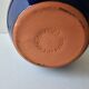 Blue ceramic stoneware vase signed Poterie du Soleil Salernes height 20cm