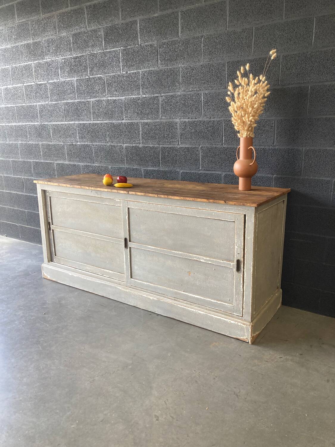 Old trade furniture with sliding door