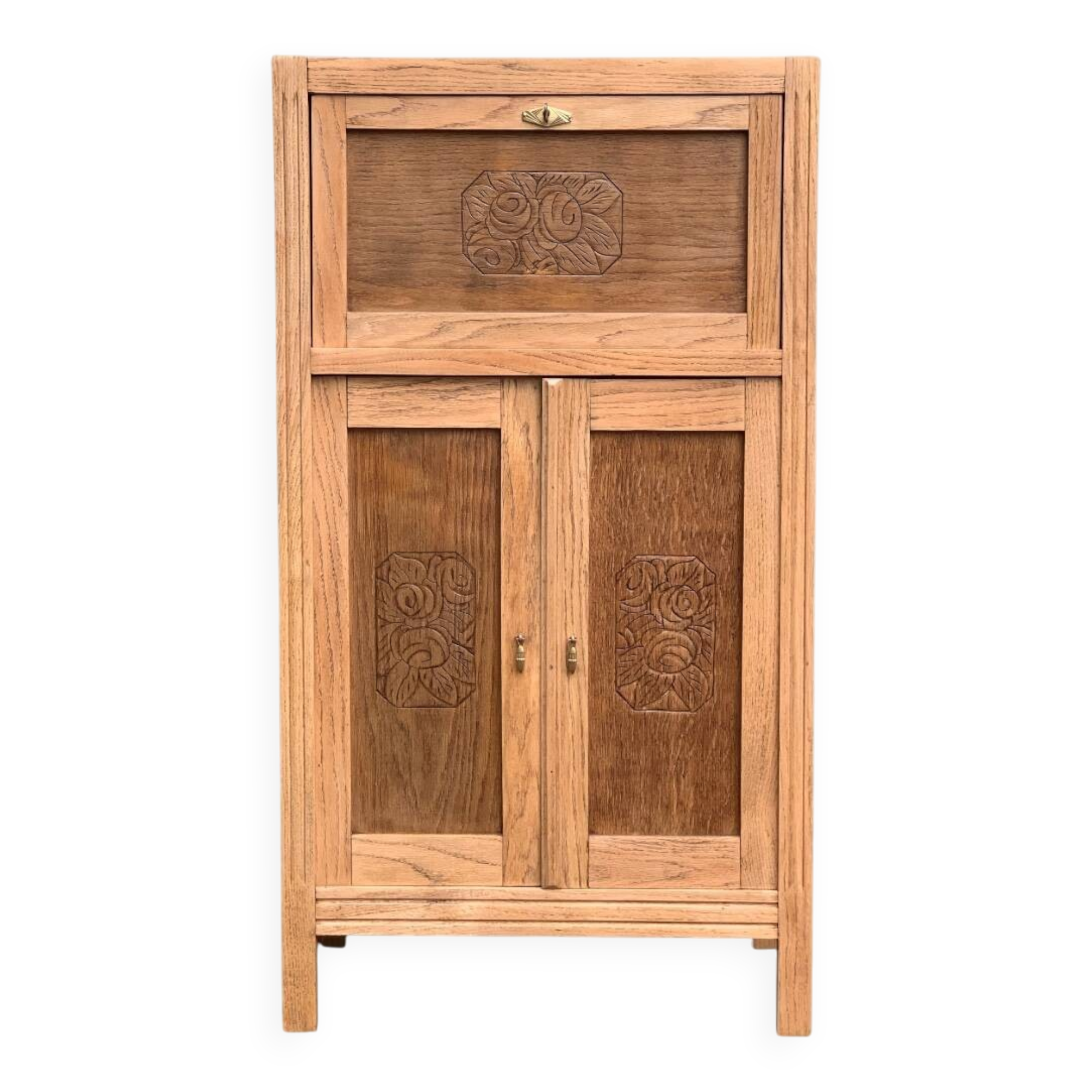 Parisian art deco sideboard in raw oak 1930