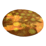 Circular Bergoss rug from the 60s/70s