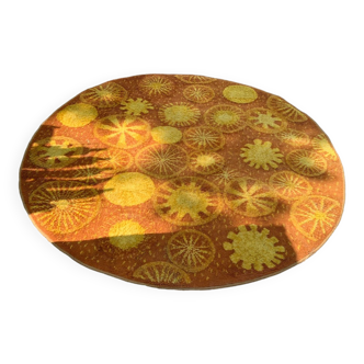 Circular Bergoss rug from the 60s/70s