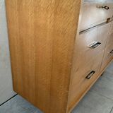 Large vintage 6-drawer chest of drawers from the 50s in oak.