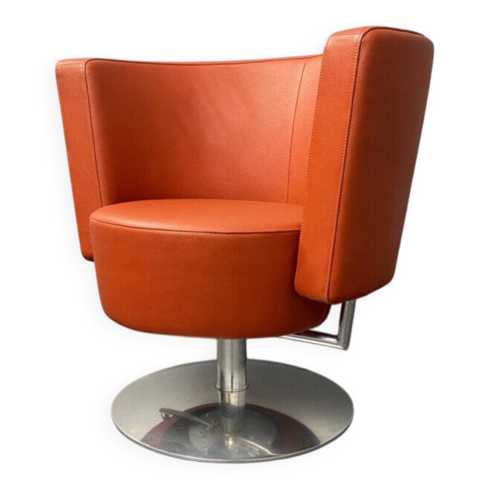 Fauteuil pivotant Circo en cuir rouge par Peter Maly pour Cor, Allemagne, années 1990