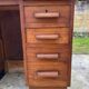 Vintage oak desk 4 drawers