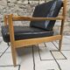 Paire de faureuil Scandinave cuir 1970"