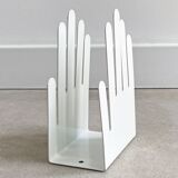 Vintage white metal hand letter holder