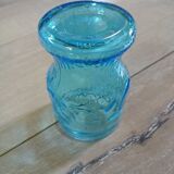 6 antique blue glass glasses