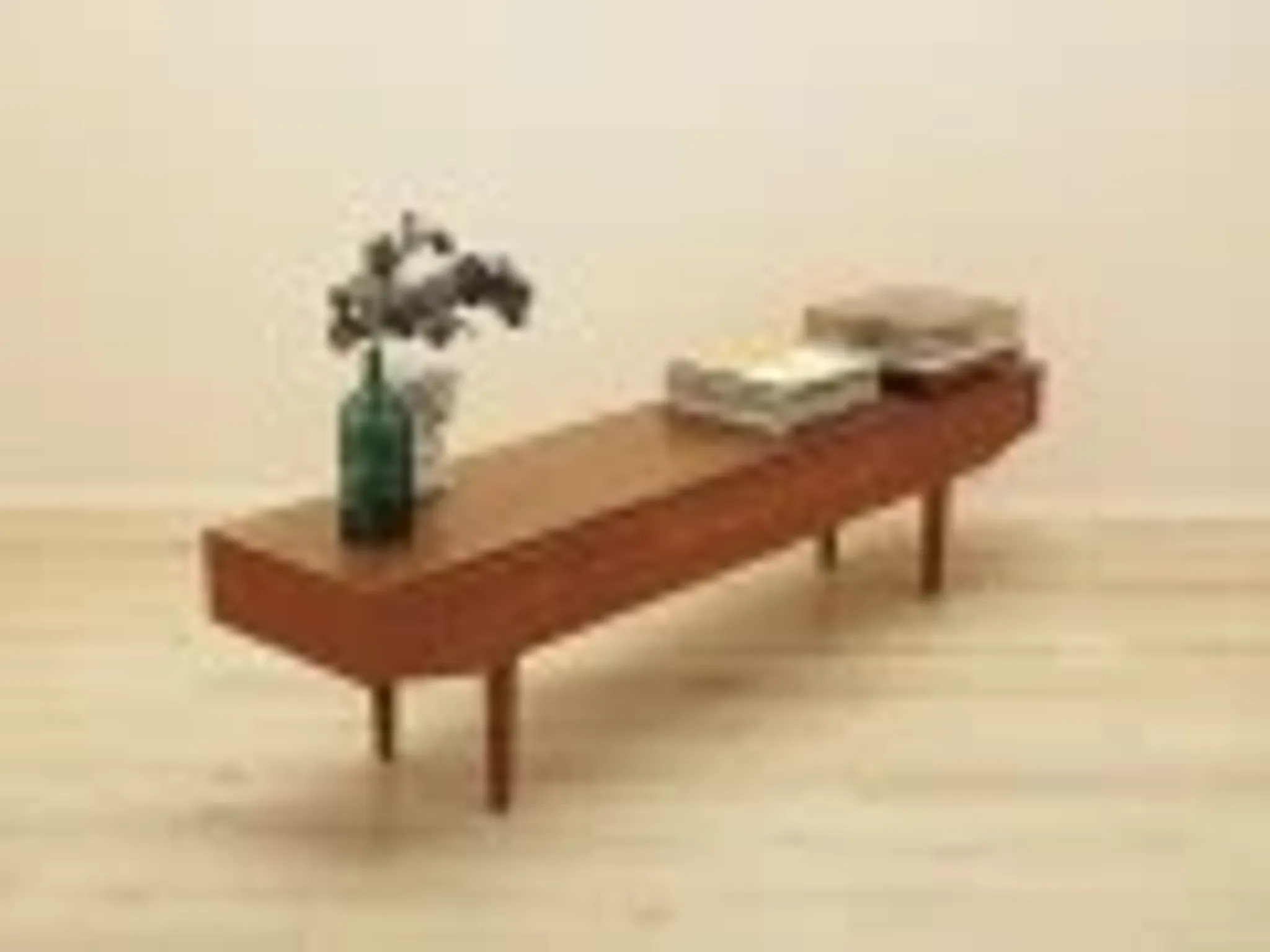 Danish teak veneer lowboard with three drawers, 1960s