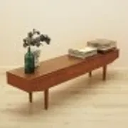 Danish teak veneer lowboard with three drawers, 1960s