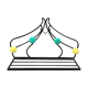 Vintage coat rack 50s