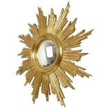 Deknudt Sunburst Sun Mirror Gilded Wood Sixties 69cm