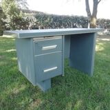 Bureau en métal vert années 50