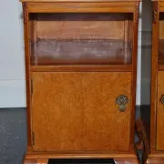 Art Deco Nightstands in Walnut, 1920s, Set of 2