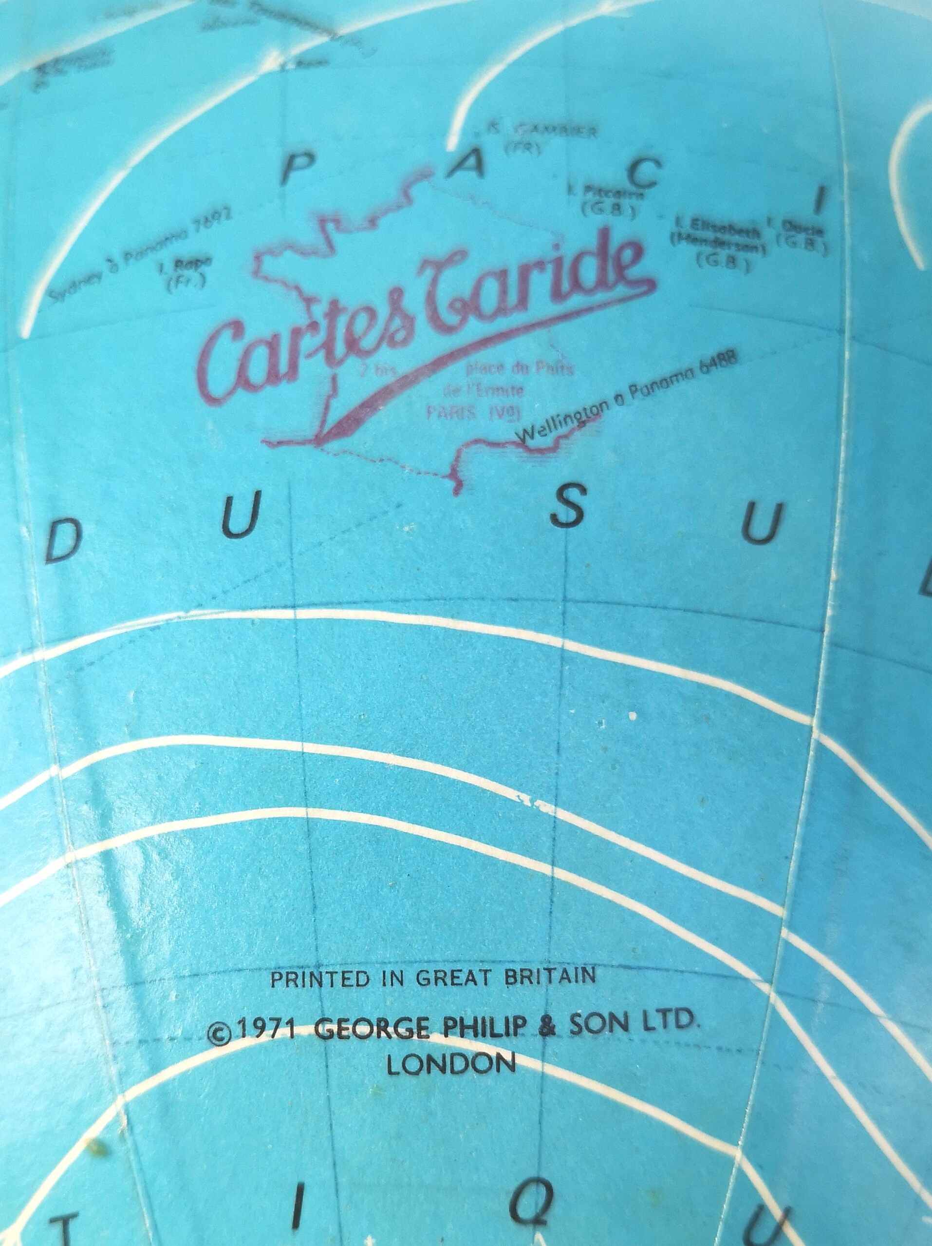 Terrestrial globe Taride 1971