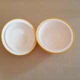 Vintage yellow apple-shaped plastic ice cube tray