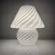 Murano mushroom lamp Italy vintage spiral decor glossy white dlg ven