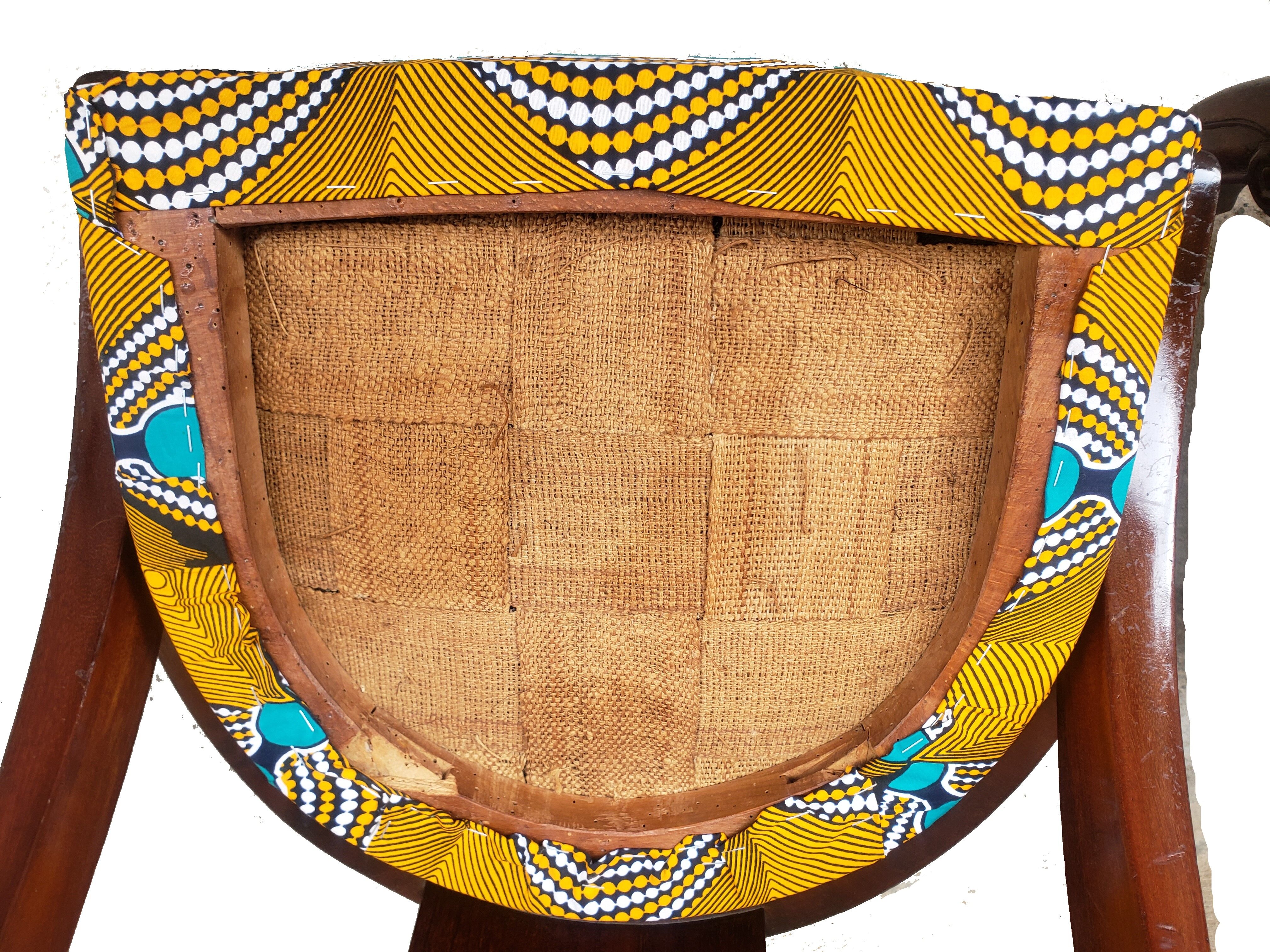 Pair of mahogany gondola chairs