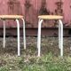 Suite de 4 tabourets style industriel bois et métal