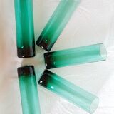 Set of 5 glass tubes in crystal