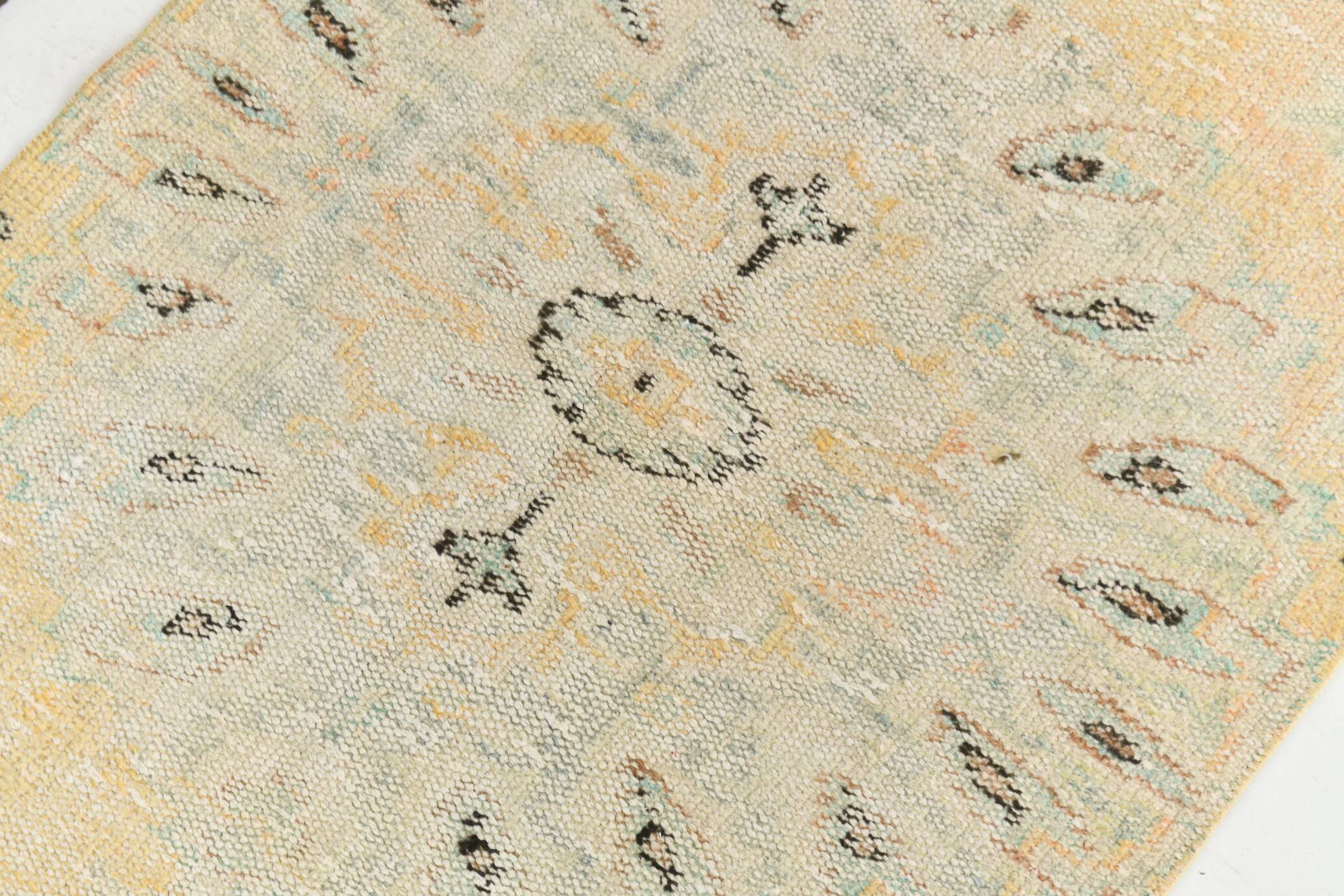 3x9 Beige & Yellow Turkish Vintage Runner Rug, 80x281Cm SK 23538