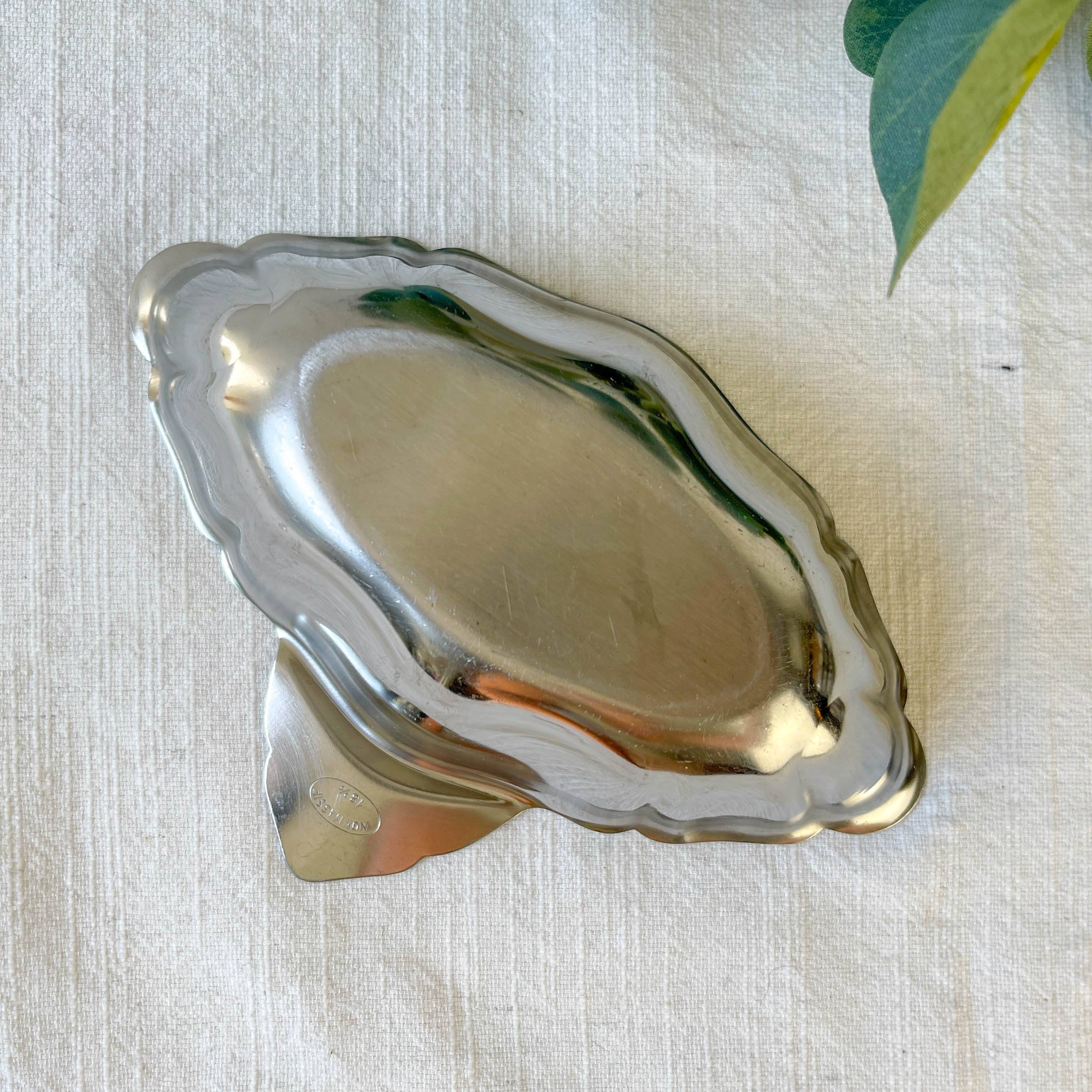 Vintage solid stainless steel sauceboat 18% solid stainless steel 70s