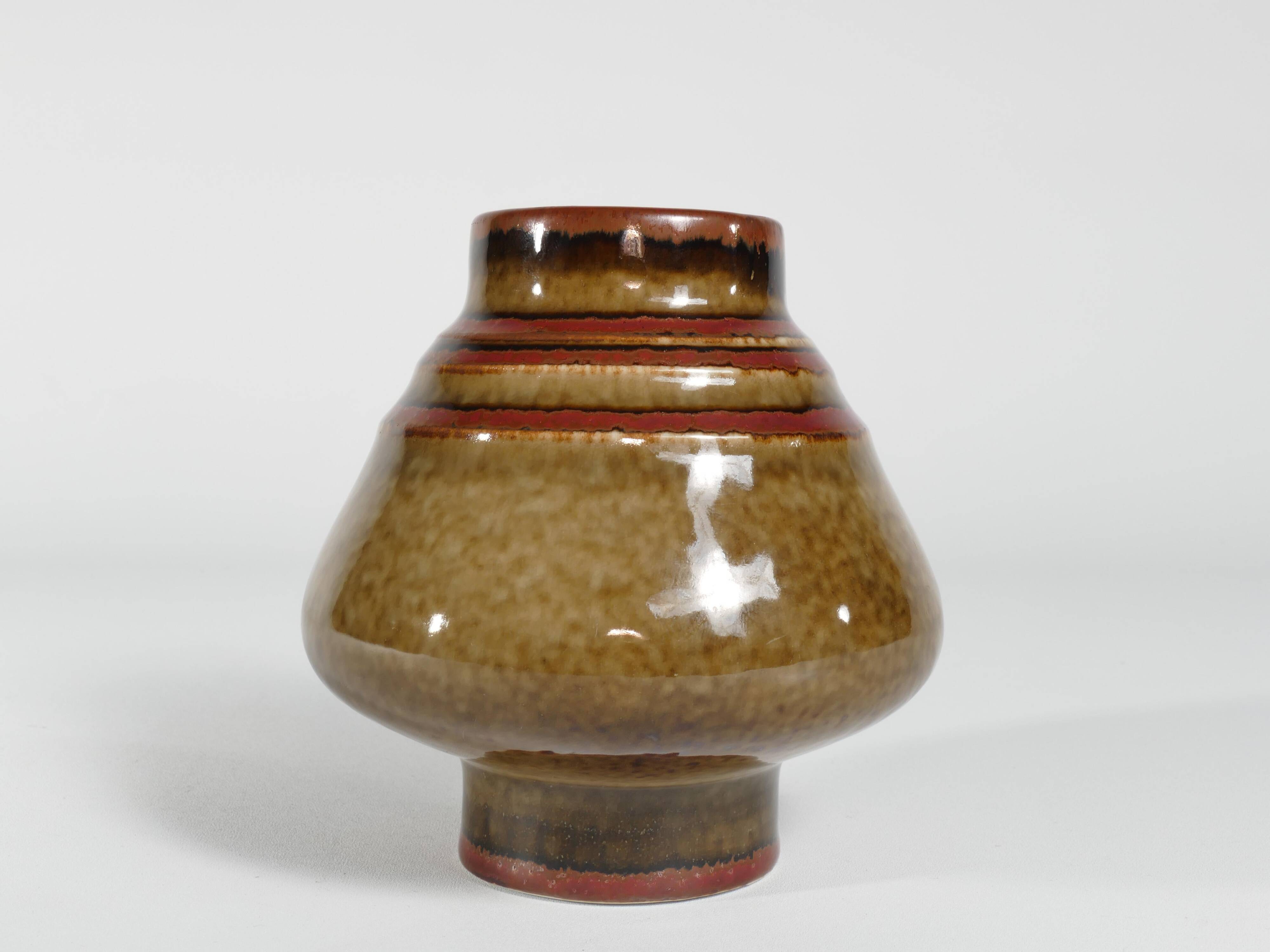Mid-Century Modern Stoneware Bamboo Vase, by Olle Alberius for Rörstrand, Sweden