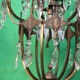 Part of a gilded bronze chandelier, Italy around 1900.
