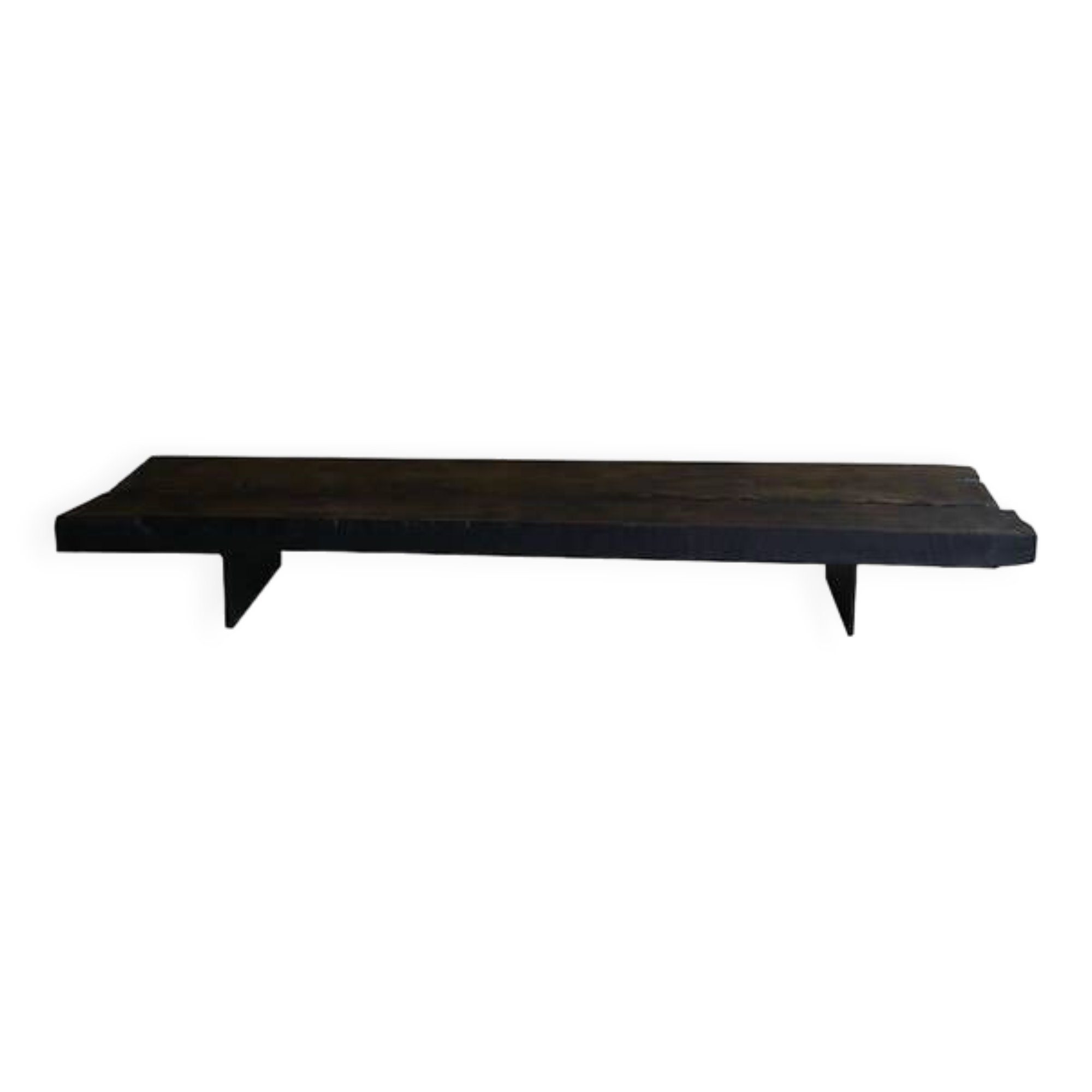 Wabi-sabi burnt wood coffee table