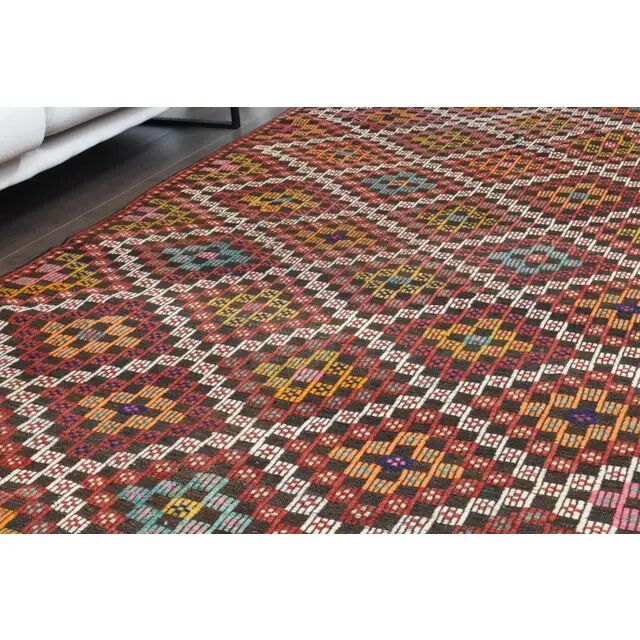 Vintage Turkish Oushak Handmade Wool Cotton Orange Area Rug 172x320
