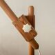 Vintage Danish Pine Adjustable Floor Lamp by +LYS Denmark, 1960s