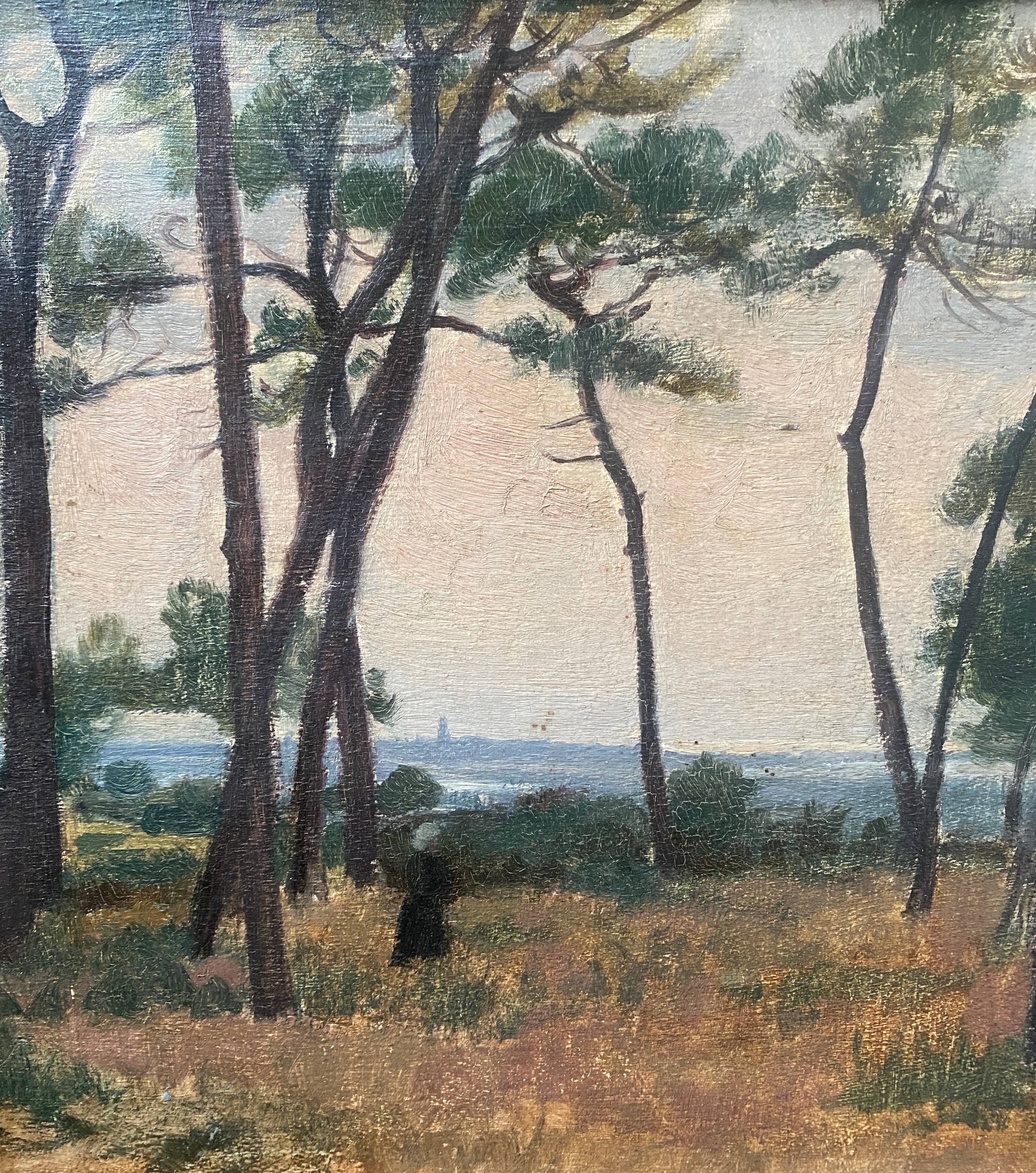 Painting made in oil on beveled wooden panel