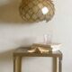 Lustre nacre de capiz et laiton