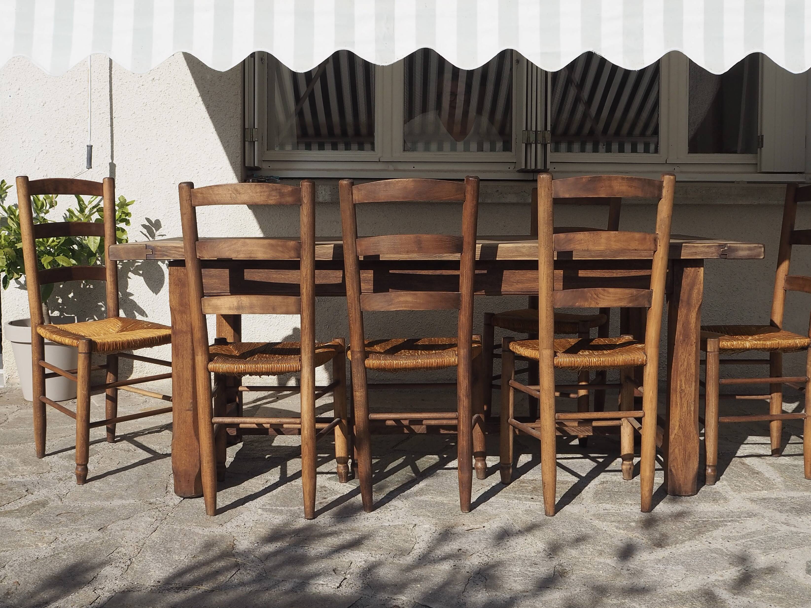 Table de ferme en bois 190cm