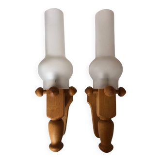Paire d'Appliques par Guillerme et Chambron pour Votre Maison
