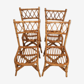Chairs made of rattan and vintage wicker