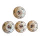 Lot de 4 assiettes fleuries