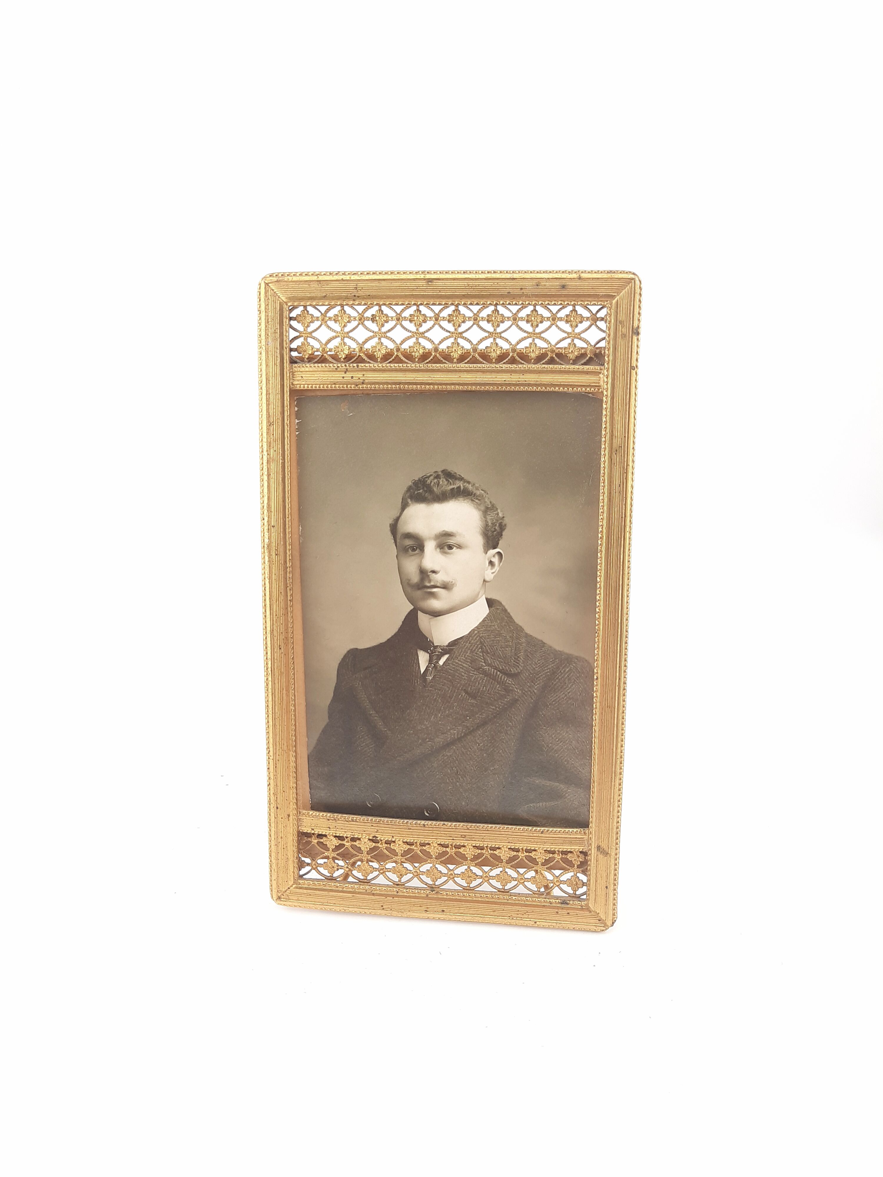 Victorian brass photo frame