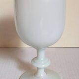 Vintage white opaline vase-cup 16.5 cm