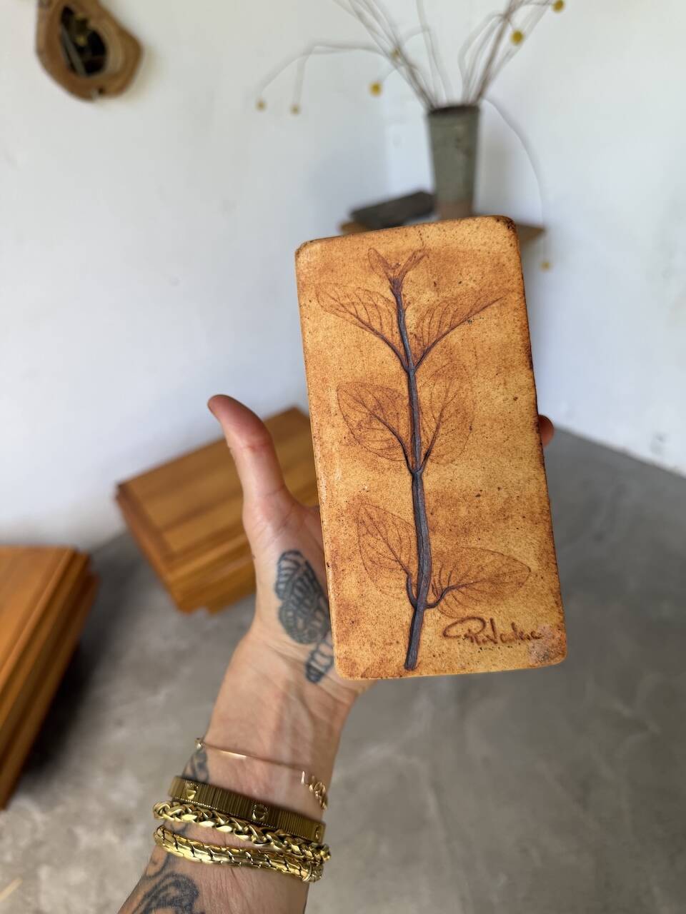 Leduc ceramic herbarium vase