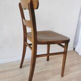 Vintage Wooden Dining Chair: Tyrolean Farmhouse Bistro, 1970s