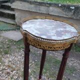 Antique Louis XVI style side table with marble top