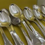 Set of 12 boulenger silver-plated metal spoons