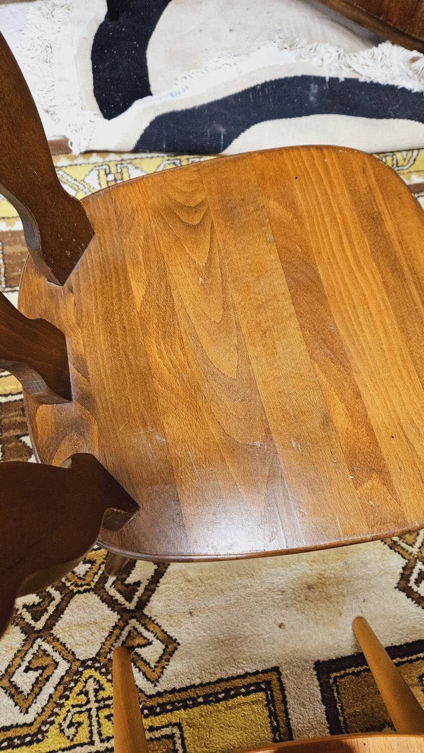 Set of 6 mismatched Baumann style bistro chairs from the 1970s