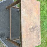 Vintage metal table from an industrial workshop for a makeover