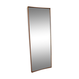 Scandinavian rectangular teak wall mirror - 45x122cm