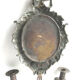 Miroir mural Napoléon III à 2 bougeoirs, sculpture bronze personnages antiques