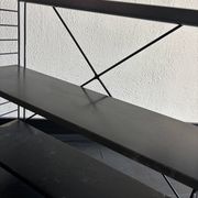 Vintage 1950 shelf taken on A. Dekker design black legs - 84 x 25 cm